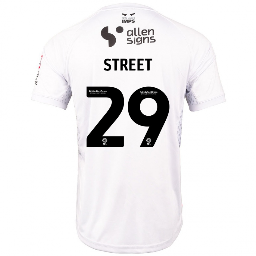 Homem Camisola Robert Street #29 Branco Vermelho Alternativa 2024/25 Camisa