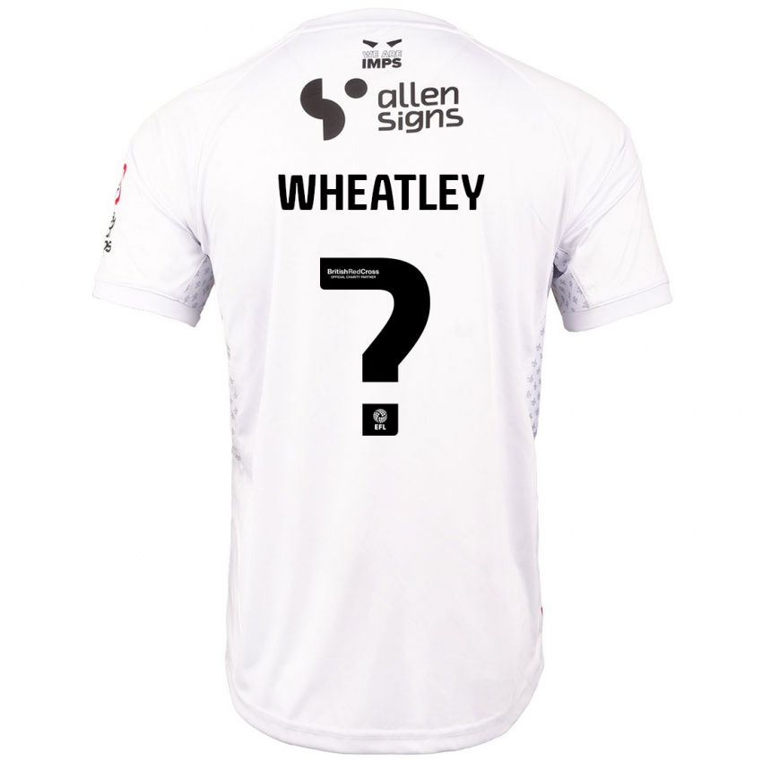 Homem Camisola Kyrell Wheatley #0 Branco Vermelho Alternativa 2024/25 Camisa