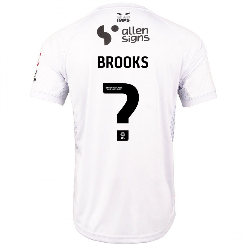 Homem Camisola Billy Brooks #0 Branco Vermelho Alternativa 2024/25 Camisa