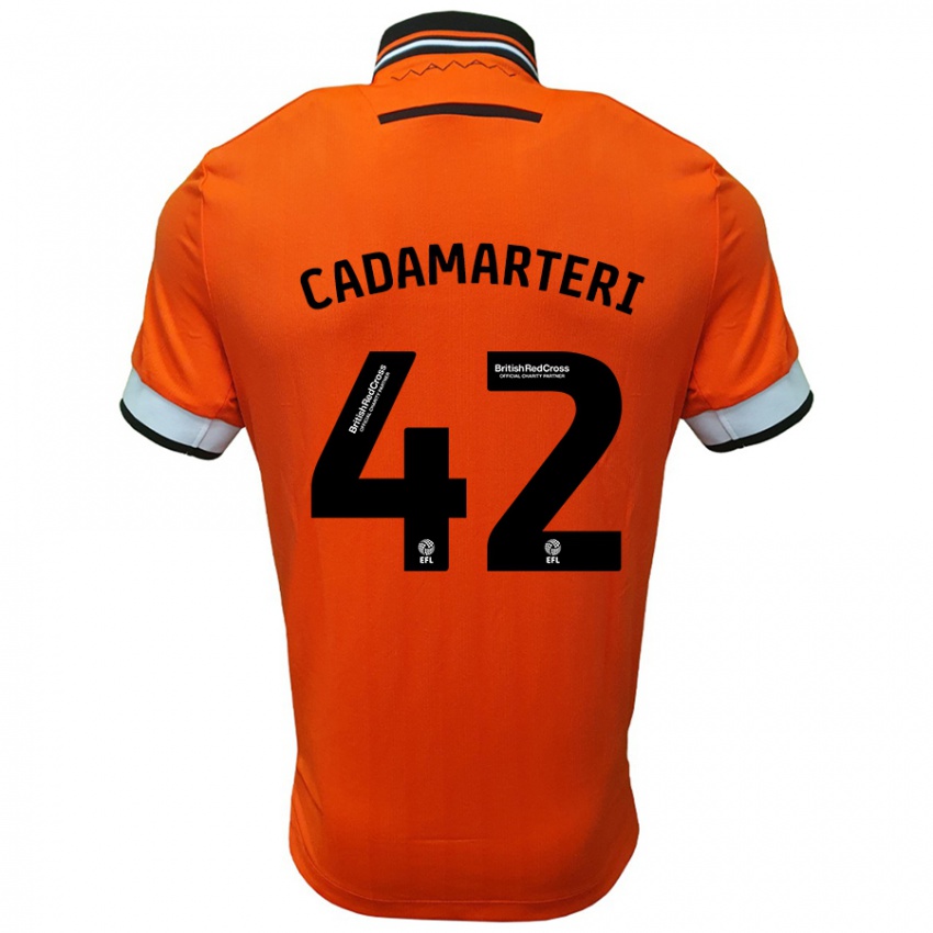 Homem Camisola Bailey Cadamarteri #42 Branco Laranja Alternativa 2024/25 Camisa