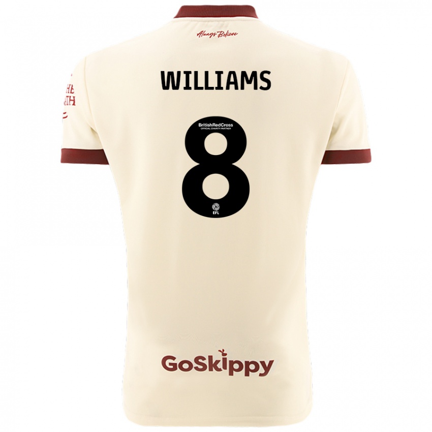 Homem Camisola Joe Williams #8 Creme Branco Alternativa 2024/25 Camisa