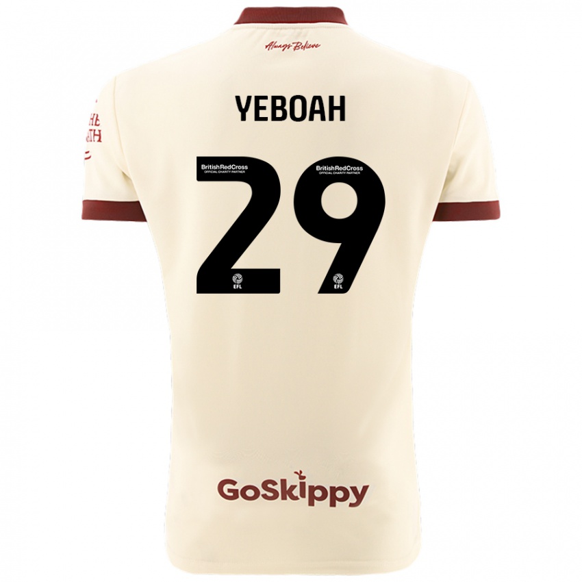 Homem Camisola Ephraim Yeboah #29 Creme Branco Alternativa 2024/25 Camisa