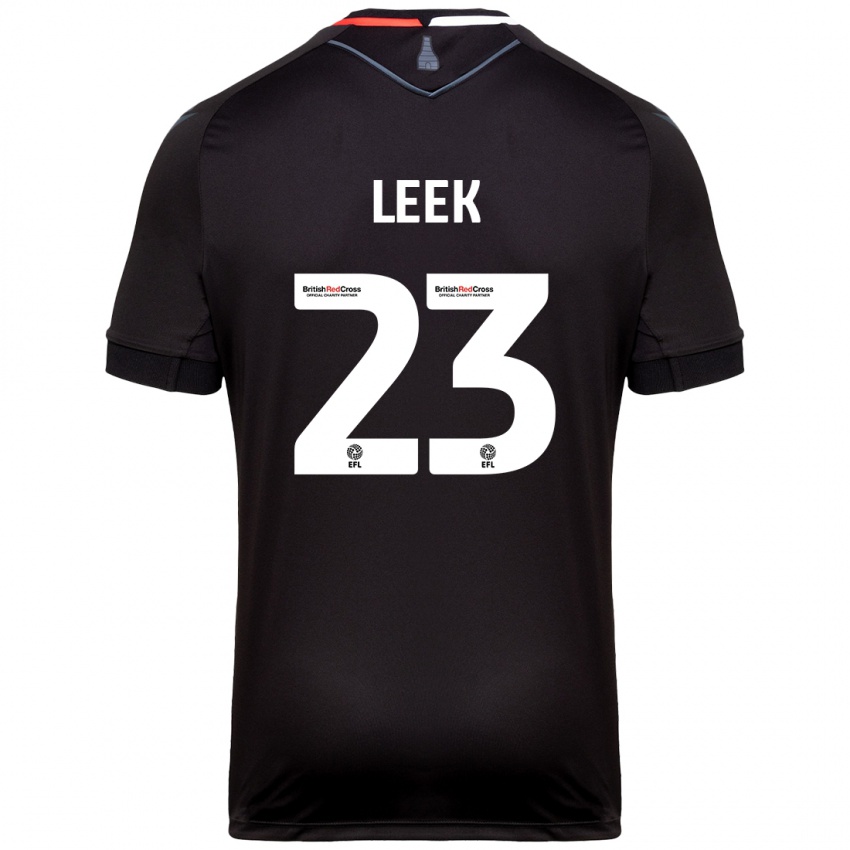 Homem Camisola Ellie Leek #23 Preto Alternativa 2024/25 Camisa