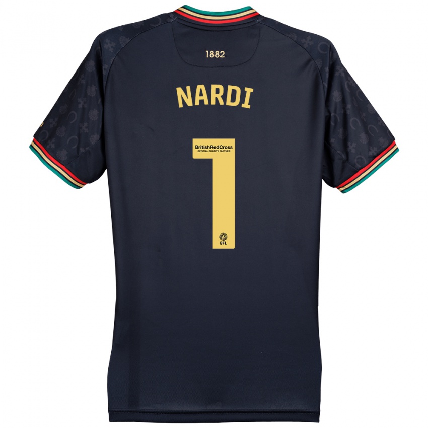 Homem Camisola Paul Nardi #1 Azul Da Marinha Escura Alternativa 2024/25 Camisa