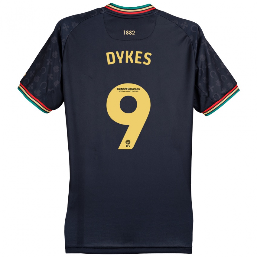 Homem Camisola Lyndon Dykes #9 Azul Da Marinha Escura Alternativa 2024/25 Camisa