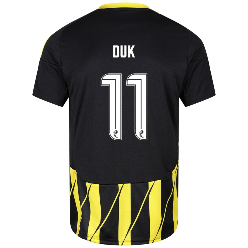 Homem Camisola Duk #11 Amarelo Preto Alternativa 2024/25 Camisa