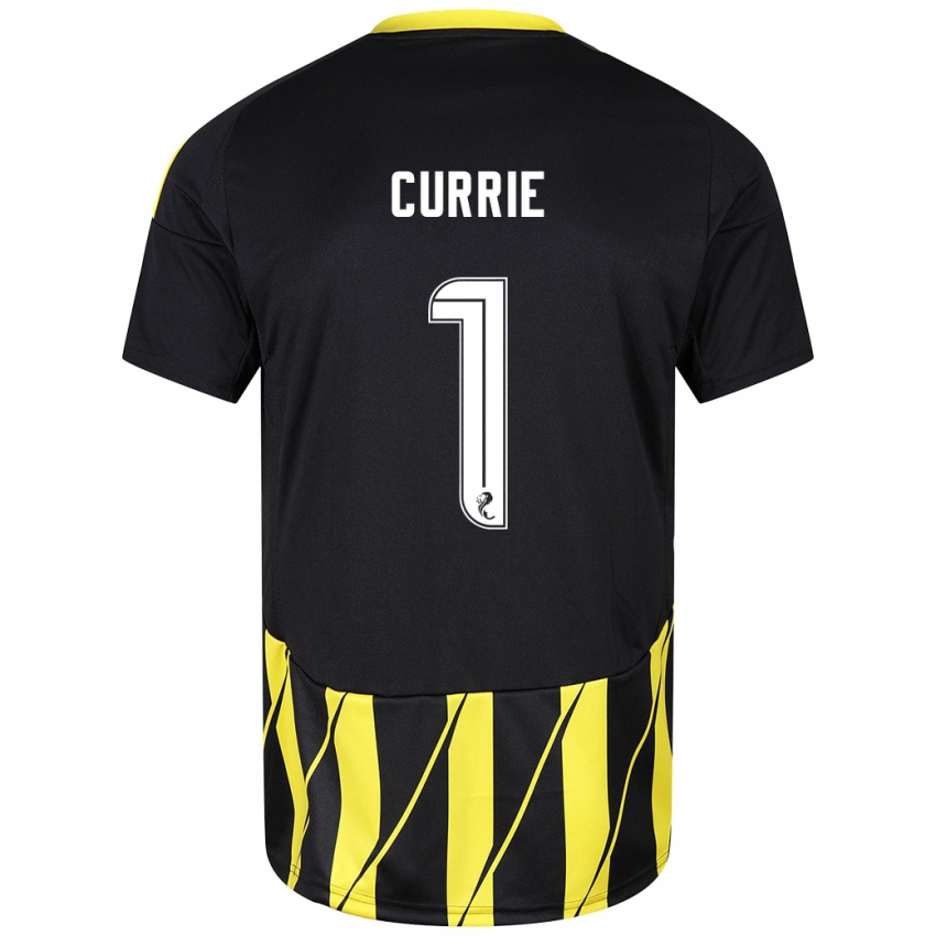 Homem Camisola Jennifer Currie #1 Amarelo Preto Alternativa 2024/25 Camisa