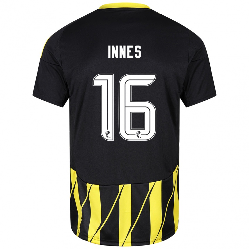 Homem Camisola Hannah Innes #16 Amarelo Preto Alternativa 2024/25 Camisa