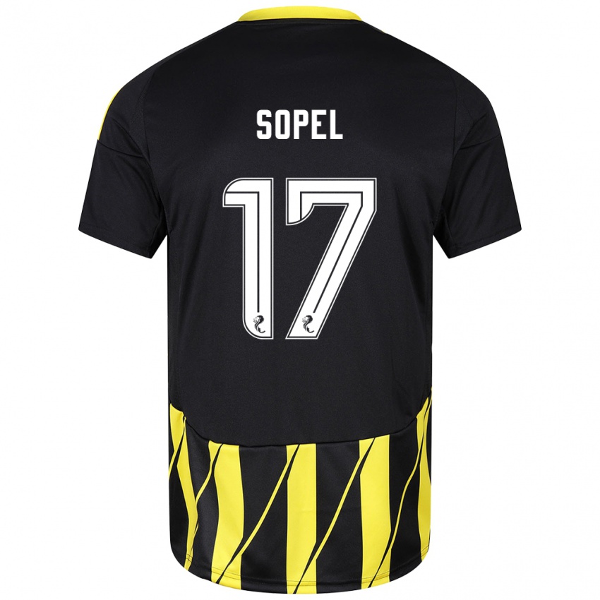 Homem Camisola Nadia Sopel #17 Amarelo Preto Alternativa 2024/25 Camisa