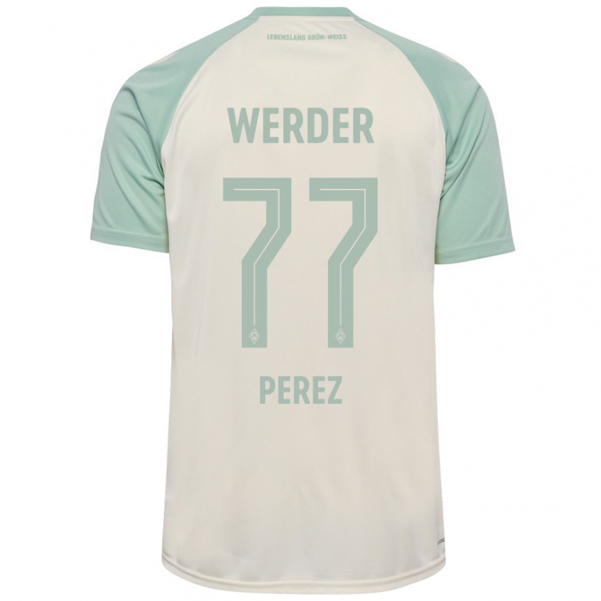 Homem Camisola Catalina Pérez Jaramillo #77 Verde Claro Off-White Alternativa 2024/25 Camisa