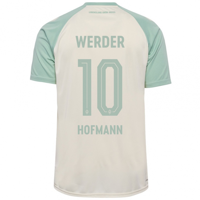 Homem Camisola Justin Hofmann #10 Verde Claro Off-White Alternativa 2024/25 Camisa