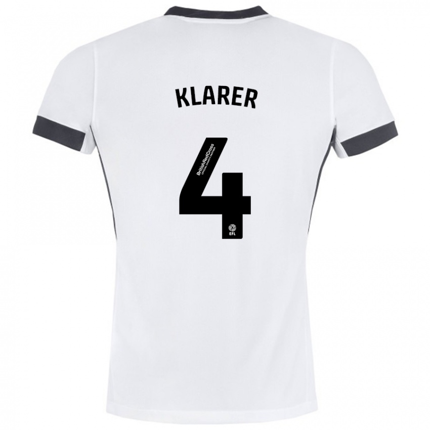 Homem Camisola Christoph Klarer #4 Preto Branco Alternativa 2024/25 Camisa