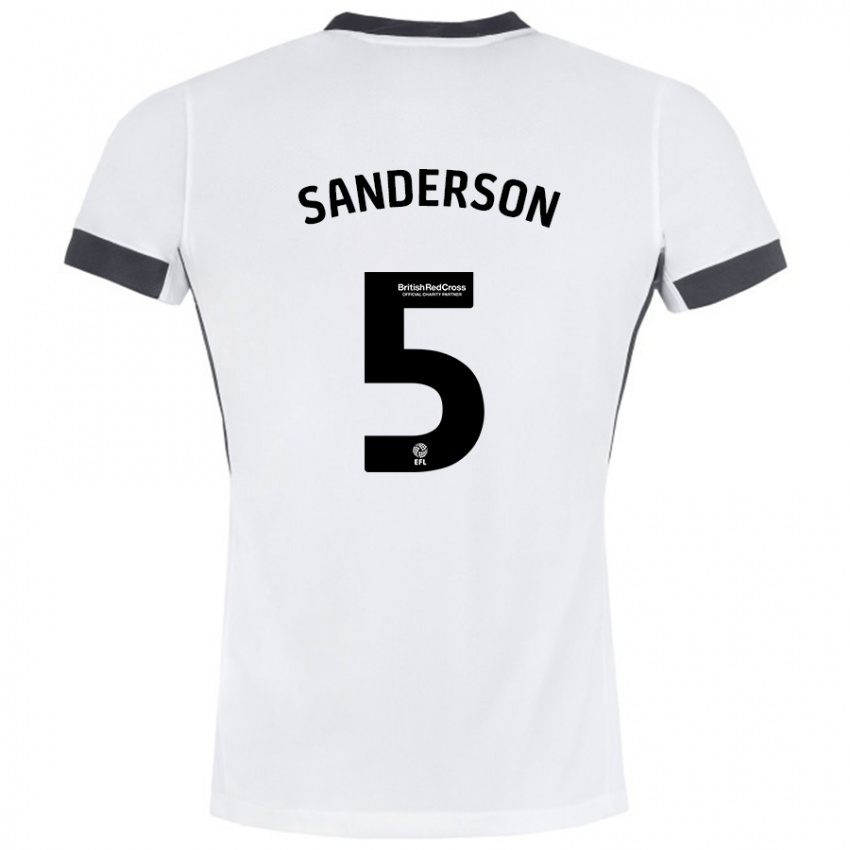 Homem Camisola Dion Sanderson #5 Preto Branco Alternativa 2024/25 Camisa