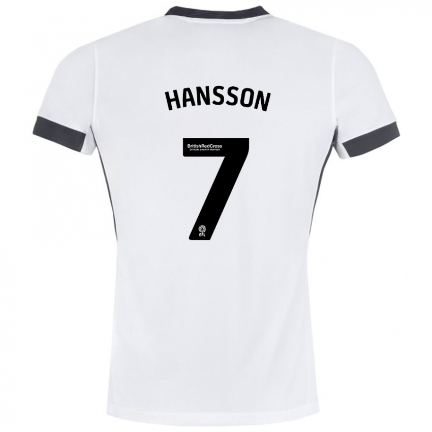 Homem Camisola Emil Hansson #7 Preto Branco Alternativa 2024/25 Camisa