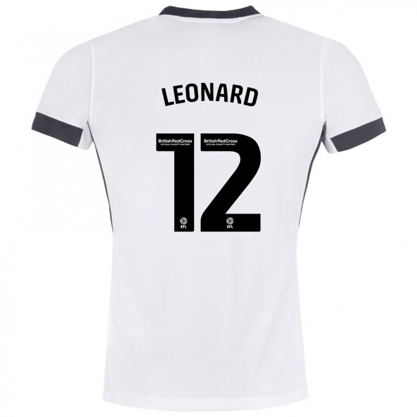 Homem Camisola Marc Leonard #12 Preto Branco Alternativa 2024/25 Camisa