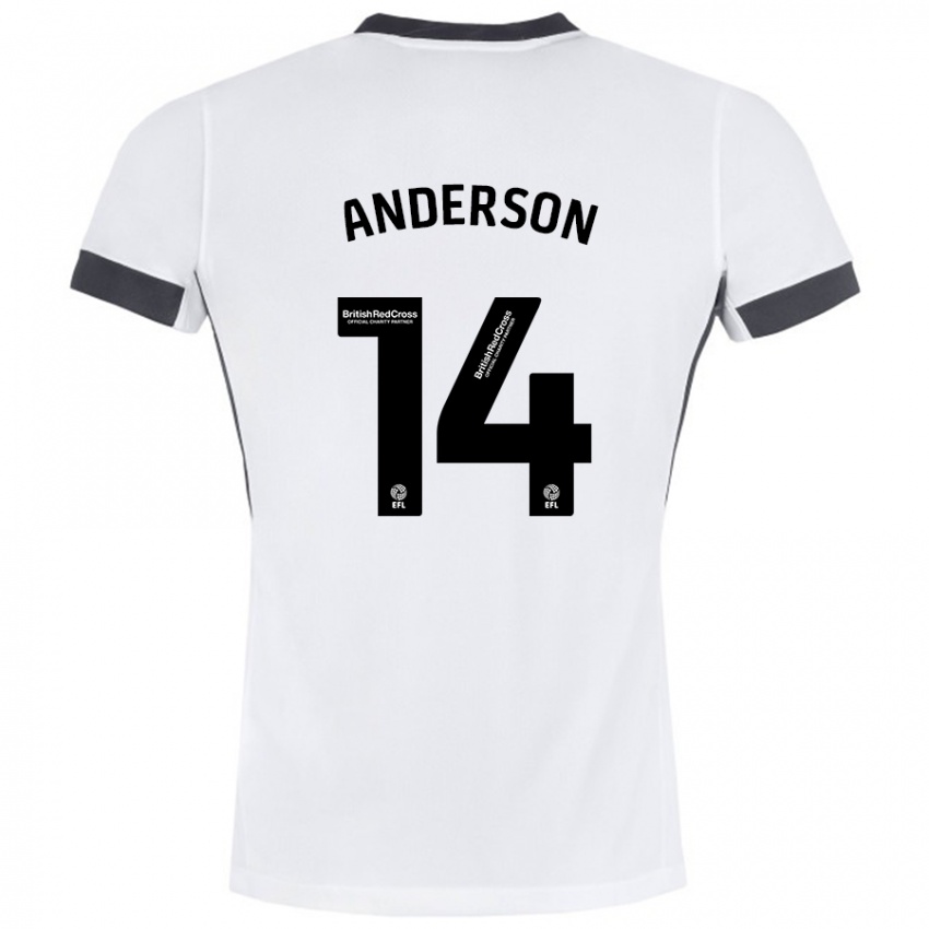 Homem Camisola Keshi Anderson #14 Preto Branco Alternativa 2024/25 Camisa