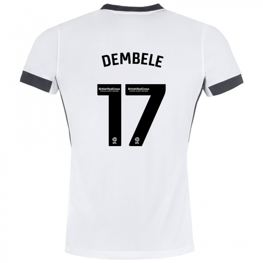 Homem Camisola Siriki Dembélé #17 Preto Branco Alternativa 2024/25 Camisa