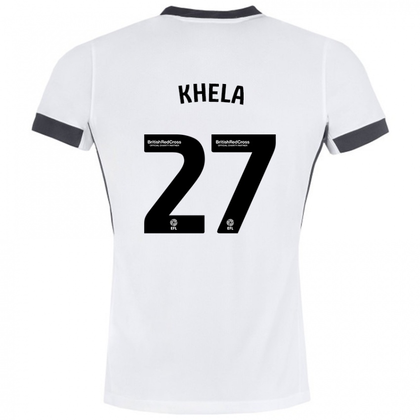 Homem Camisola Brandon Khela #27 Preto Branco Alternativa 2024/25 Camisa