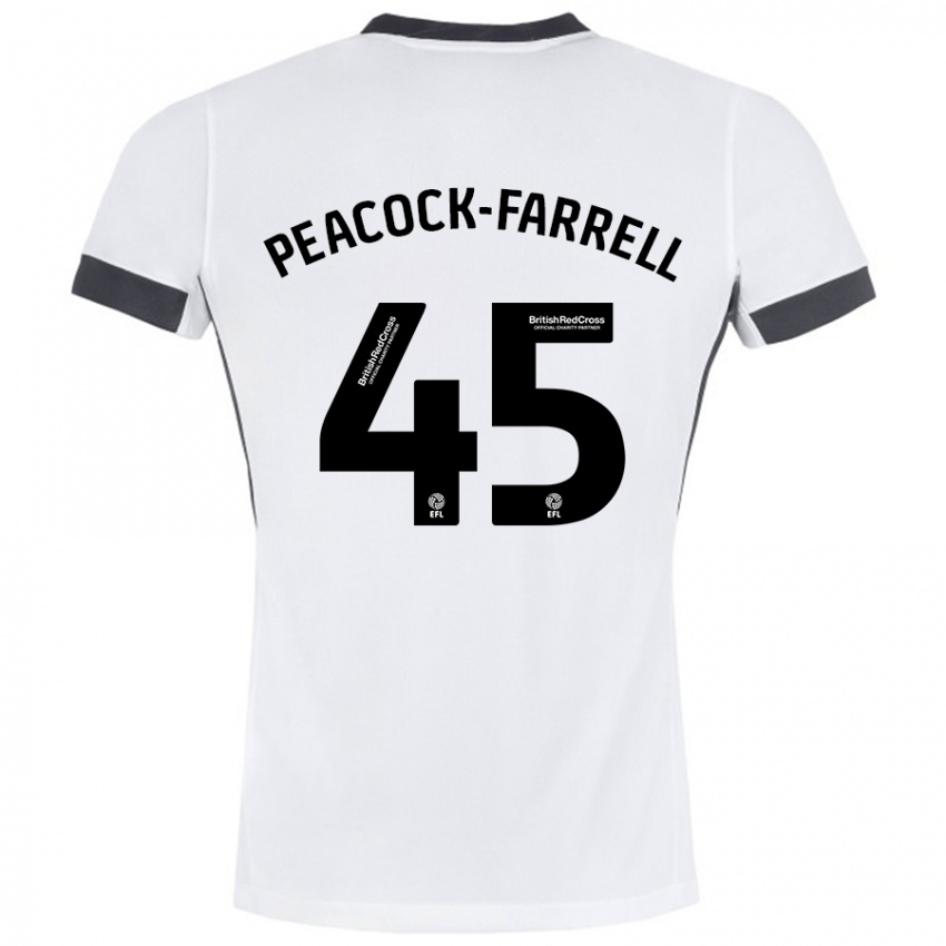 Homem Camisola Bailey Peacock-Farrell #45 Preto Branco Alternativa 2024/25 Camisa