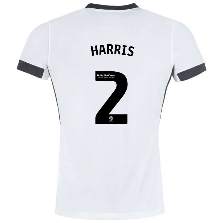 Homem Camisola Martha Harris #2 Preto Branco Alternativa 2024/25 Camisa