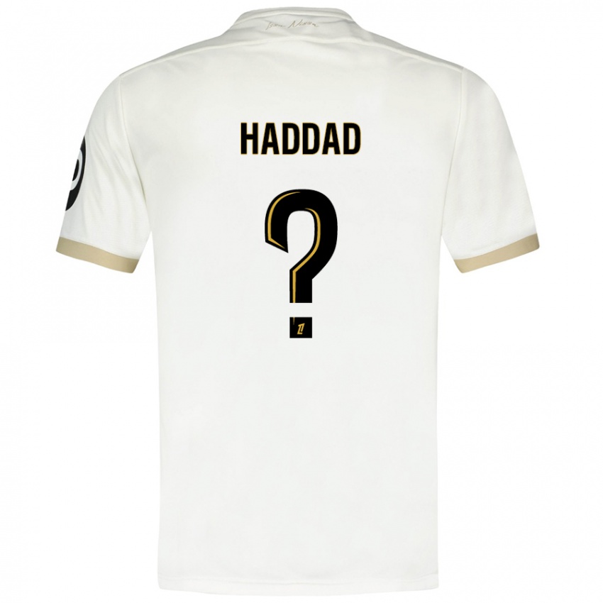 Homem Camisola Yacine Haddad #0 Ouro Branco Alternativa 2024/25 Camisa