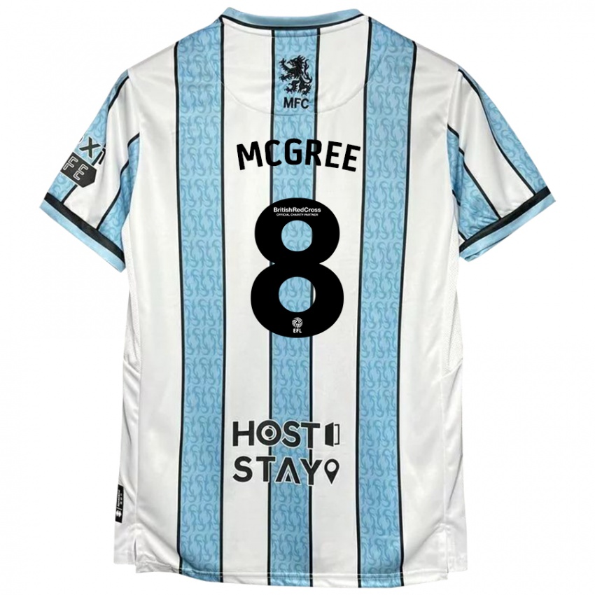 Homem Camisola Riley Mcgree #8 Azul Branco Alternativa 2024/25 Camisa