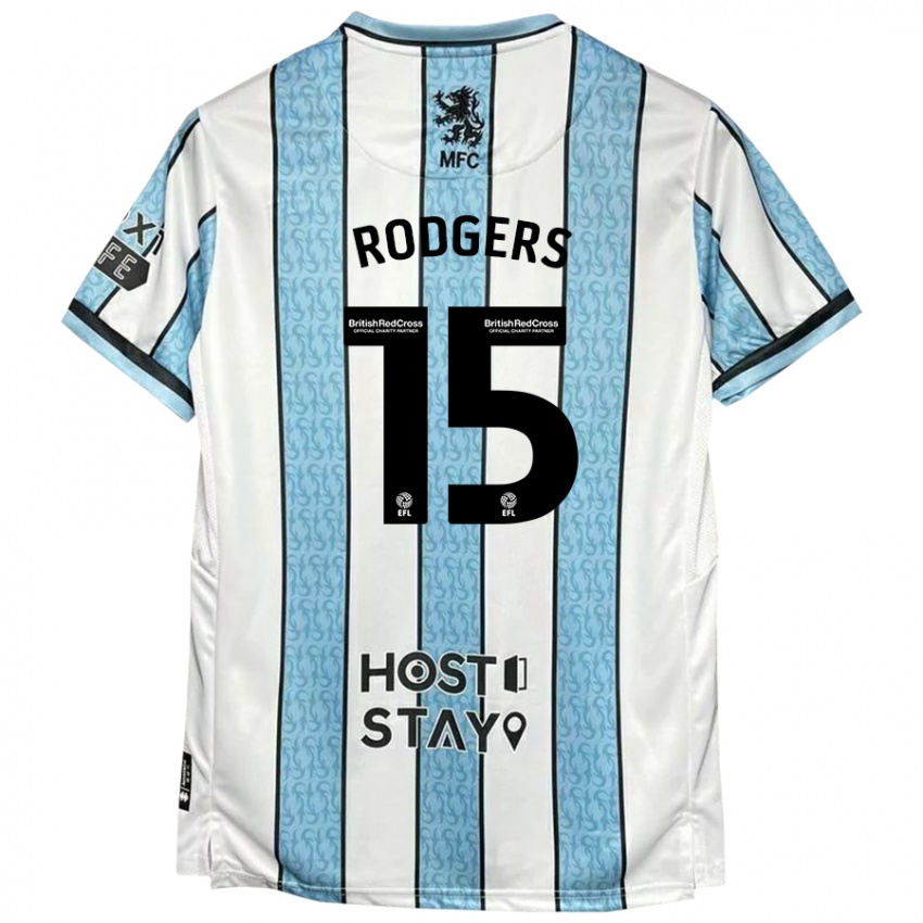 Homem Camisola Amber Rodgers #15 Azul Branco Alternativa 2024/25 Camisa