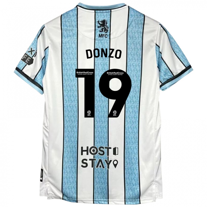 Homem Camisola Jolie Donzo #19 Azul Branco Alternativa 2024/25 Camisa