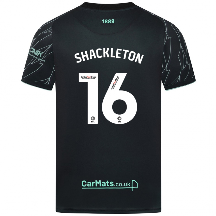 Homem Camisola Jamie Shackleton #16 Verde Preto Alternativa 2024/25 Camisa