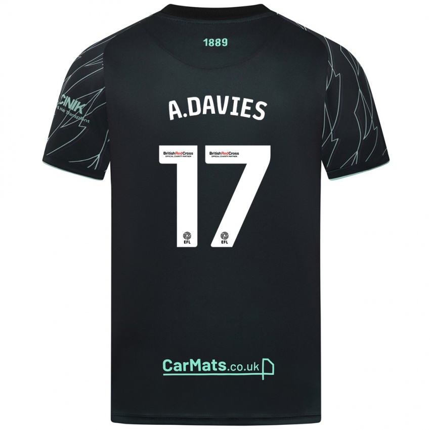 Homem Camisola Adam Davies #17 Verde Preto Alternativa 2024/25 Camisa