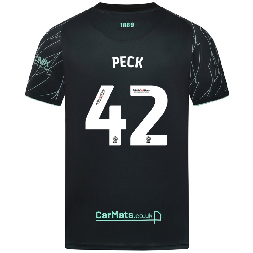 Homem Camisola Sydie Peck #42 Verde Preto Alternativa 2024/25 Camisa