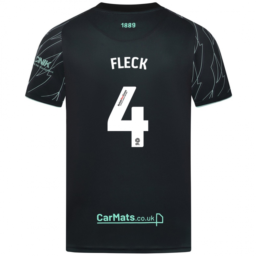 Homem Camisola John Fleck #4 Verde Preto Alternativa 2024/25 Camisa