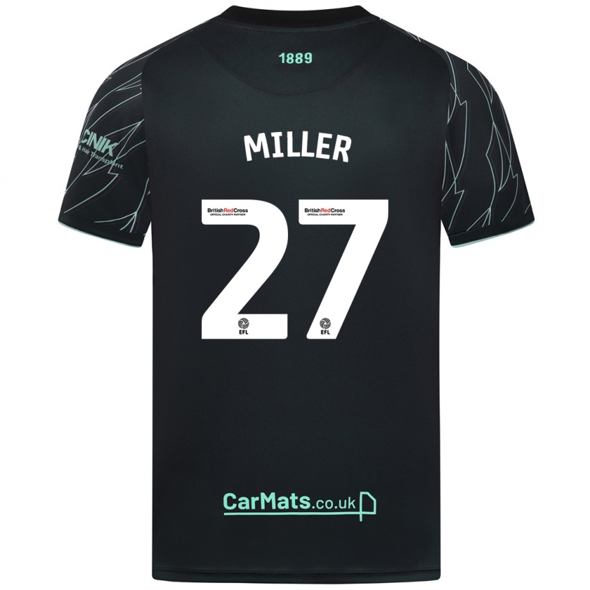 Homem Camisola Lara Miller #27 Verde Preto Alternativa 2024/25 Camisa