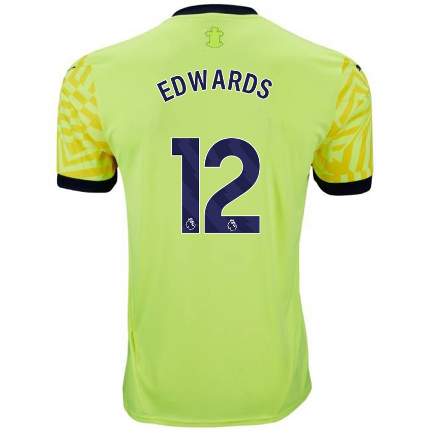 Homem Camisola Ronnie Edwards #12 Amarelo Alternativa 2024/25 Camisa