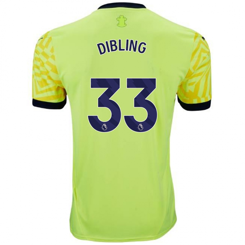 Homem Camisola Tyler Dibling #33 Amarelo Alternativa 2024/25 Camisa