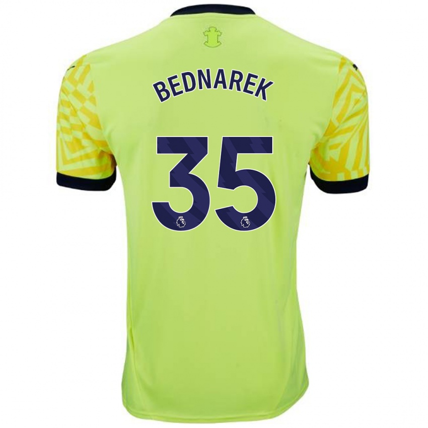 Homem Camisola Jan Bednarek #35 Amarelo Alternativa 2024/25 Camisa