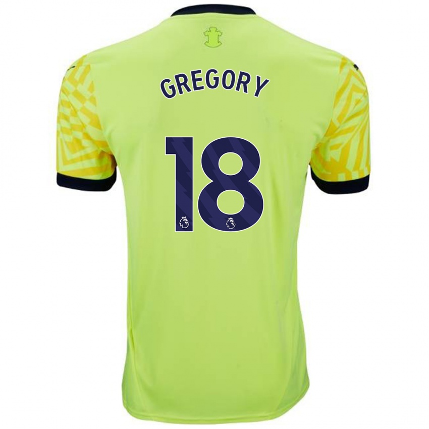 Homem Camisola Freya Gregory #18 Amarelo Alternativa 2024/25 Camisa