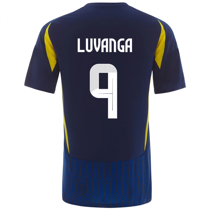 Homem Camisola Clara Luvanga #9 Azul Amarelo Alternativa 2024/25 Camisa