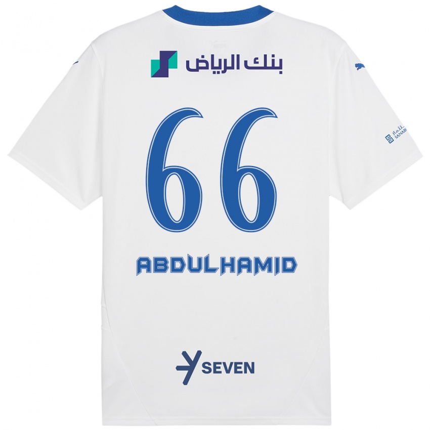 Homem Camisola Saud Abdulhamid #66 Azul Branco Alternativa 2024/25 Camisa