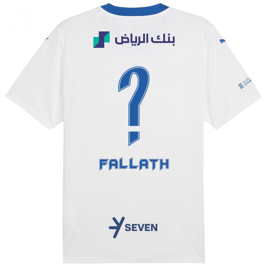 Homem Camisola Fahad Fallath #0 Azul Branco Alternativa 2024/25 Camisa