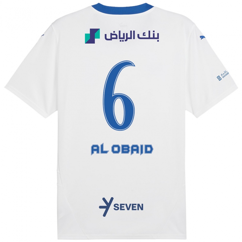 Homem Camisola Lulu Al-Obaid #6 Azul Branco Alternativa 2024/25 Camisa