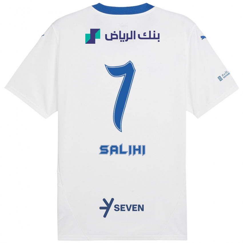 Homem Camisola Shokhan Salihi #7 Azul Branco Alternativa 2024/25 Camisa