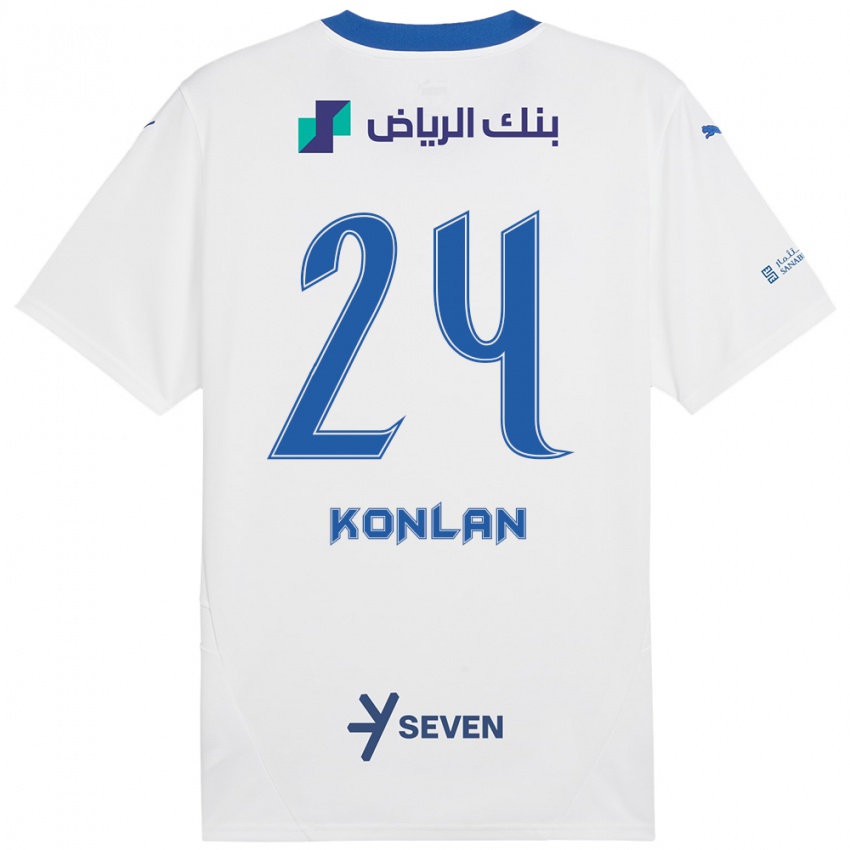 Homem Camisola Cynthia Konlan #24 Azul Branco Alternativa 2024/25 Camisa