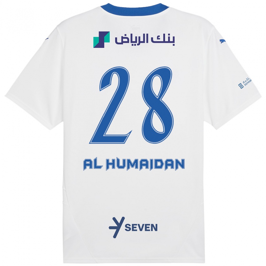 Homem Camisola Fay Al-Humaidan #28 Azul Branco Alternativa 2024/25 Camisa