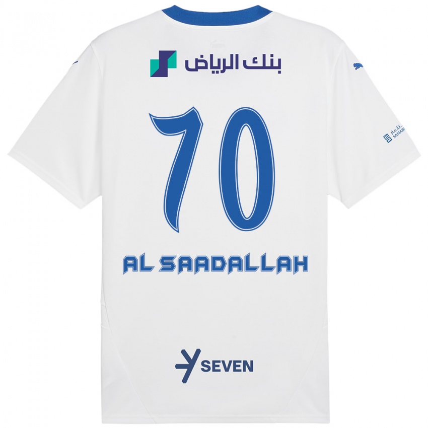 Homem Camisola Hessa Al-Saadallah #70 Azul Branco Alternativa 2024/25 Camisa