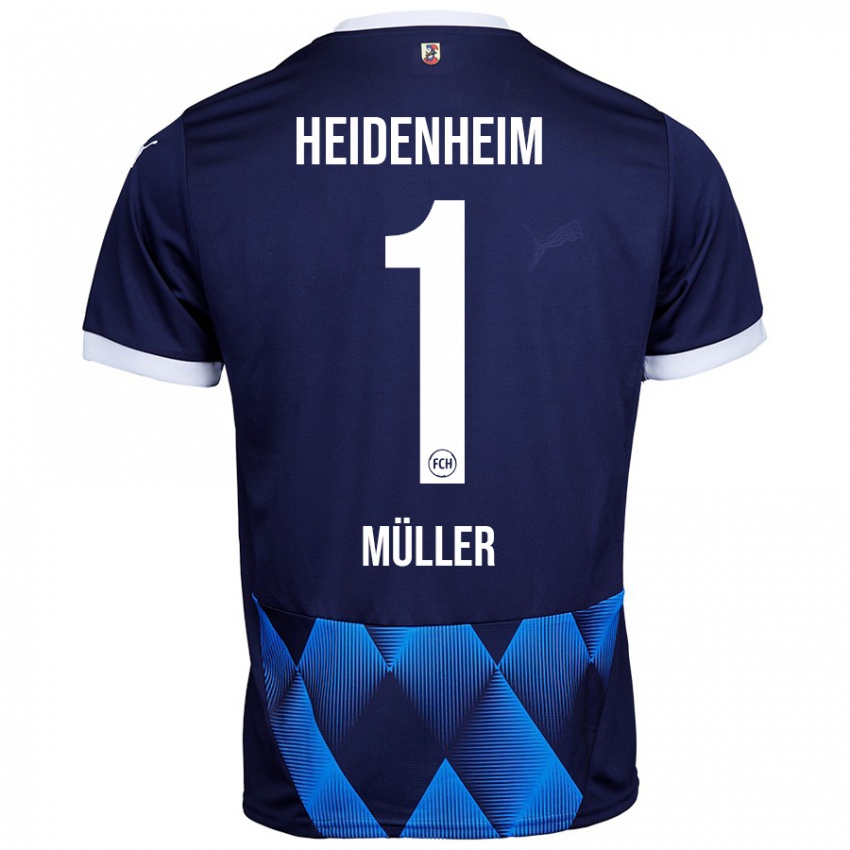 Homem Camisola Kevin Müller #1 Azul Da Marinha Escura Alternativa 2024/25 Camisa