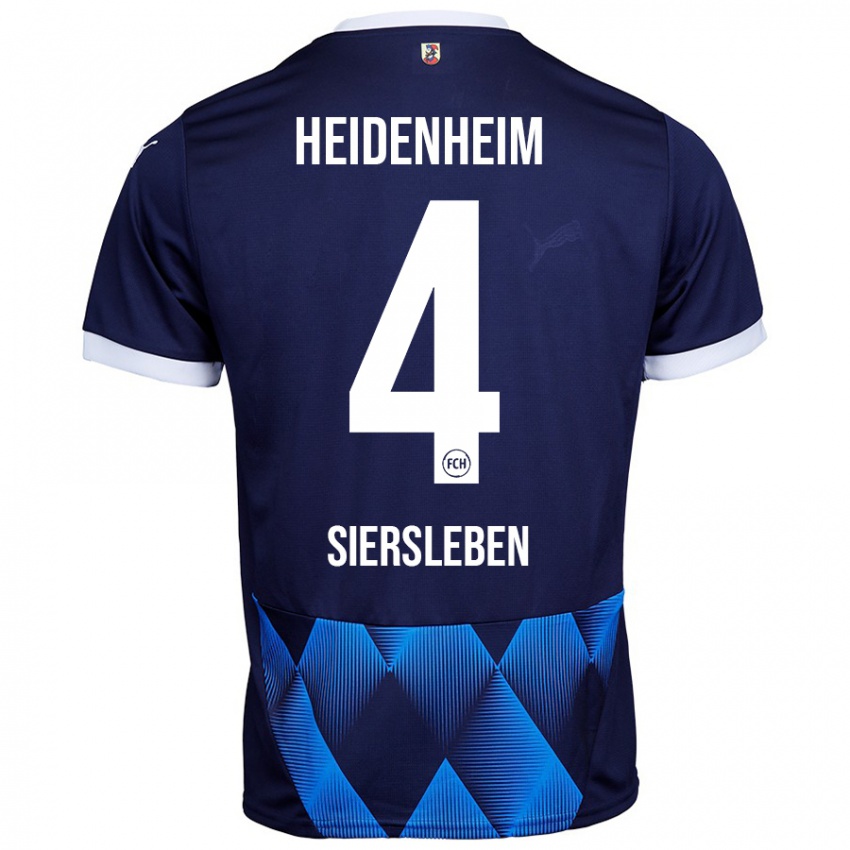 Homem Camisola Tim Siersleben #4 Azul Da Marinha Escura Alternativa 2024/25 Camisa