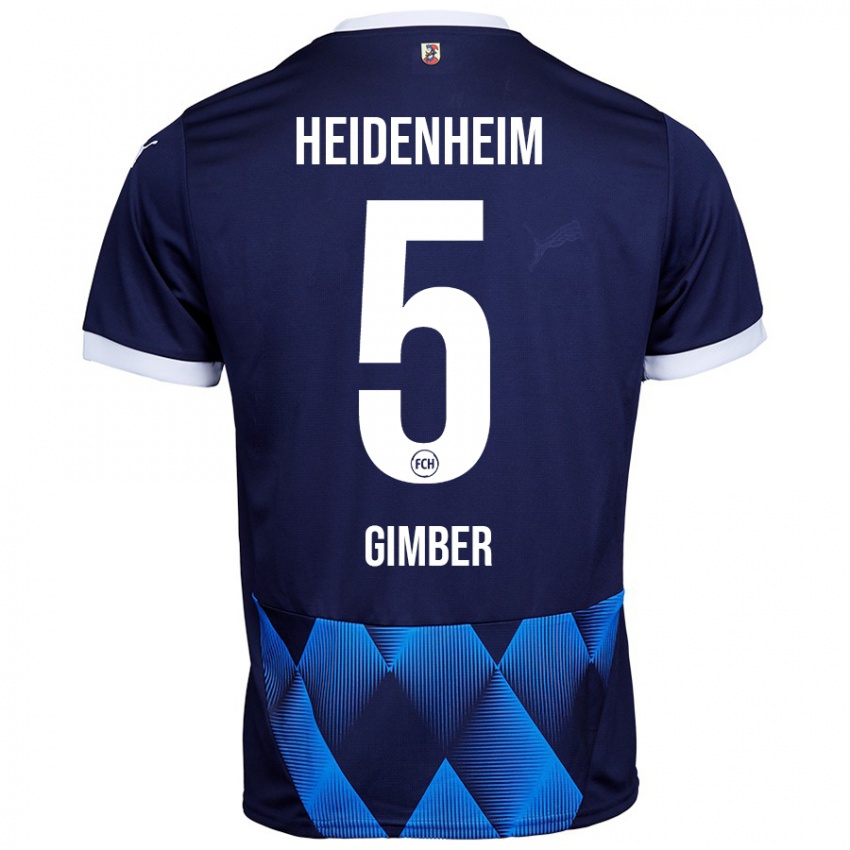 Homem Camisola Benedikt Gimber #5 Azul Da Marinha Escura Alternativa 2024/25 Camisa