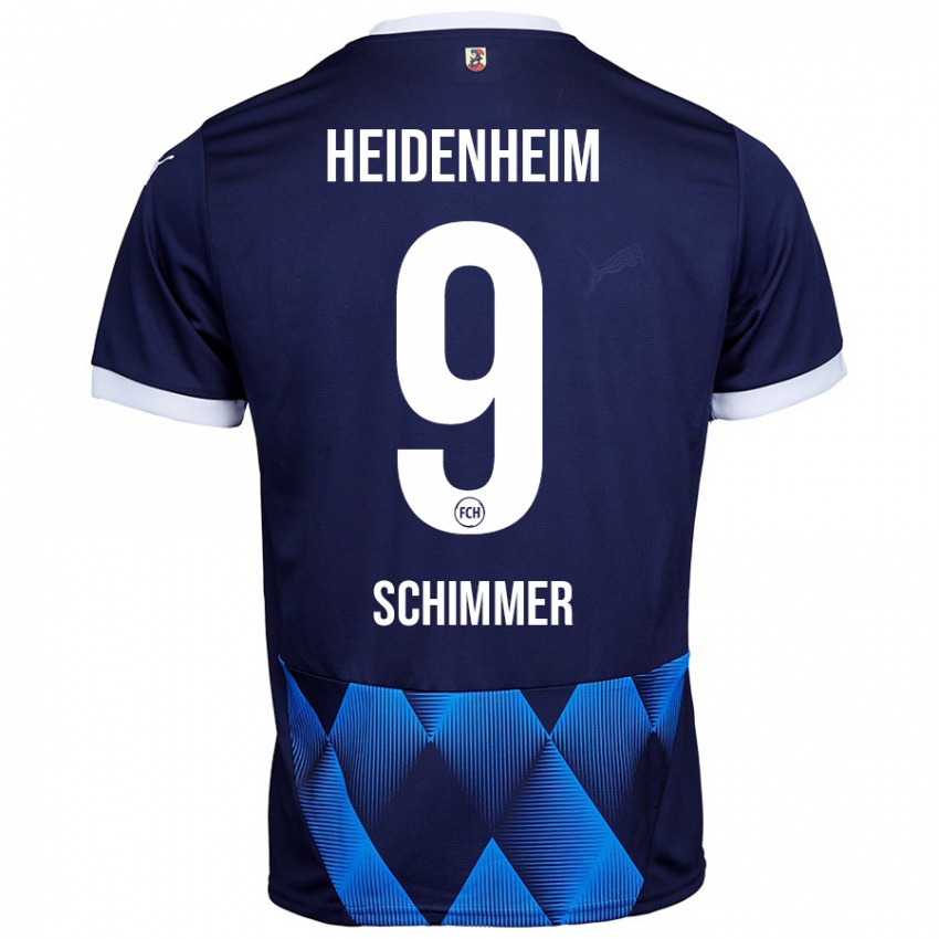 Homem Camisola Stefan Schimmer #9 Azul Da Marinha Escura Alternativa 2024/25 Camisa