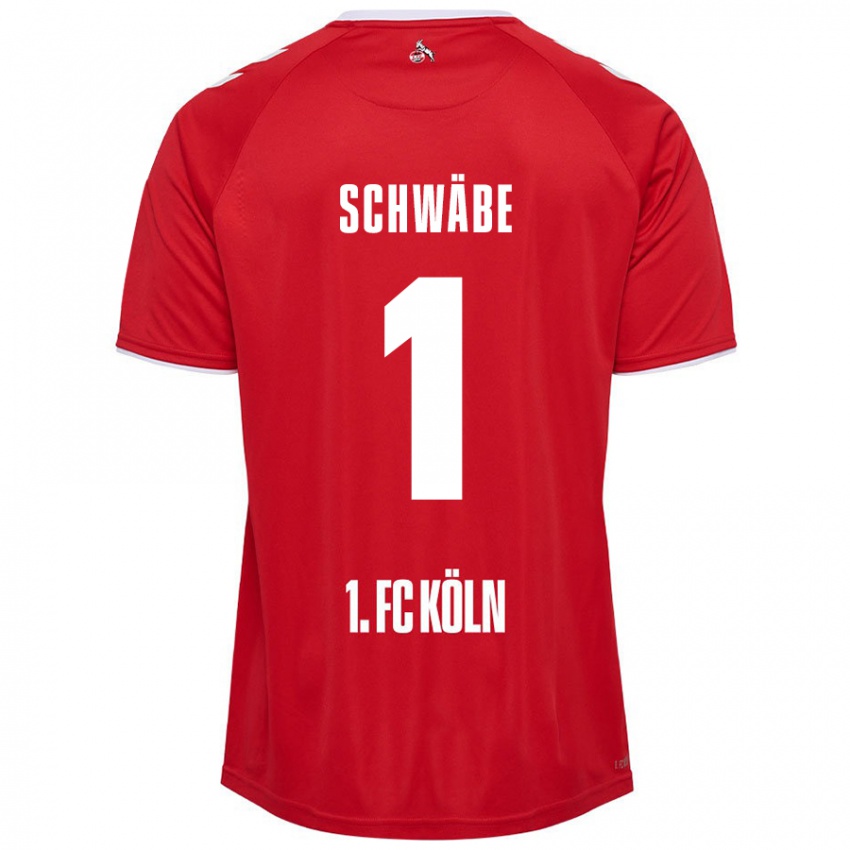 Homem Camisola Marvin Schwäbe #1 Branco Vermelho Alternativa 2024/25 Camisa